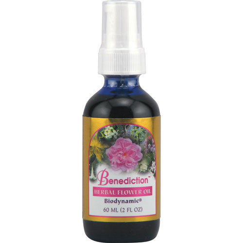 Flower Essence Benediction Herbal Flower Oil, Pump Top - 2 Oz